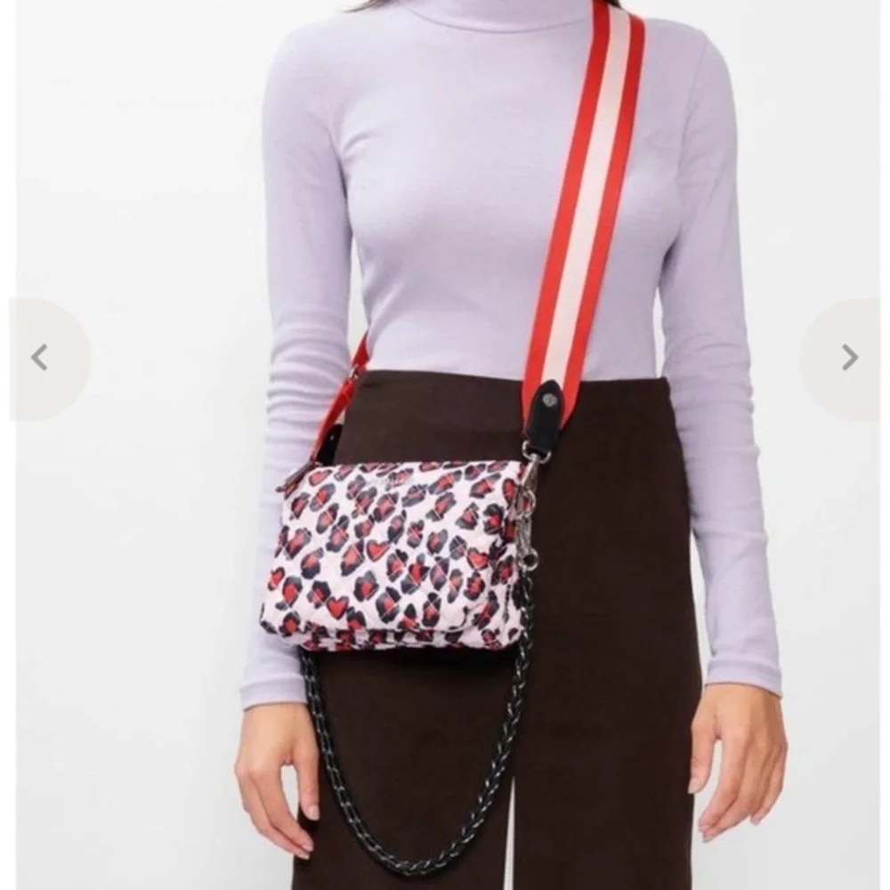 MZ Wallace Heart Leopard Print Crosby Pippa